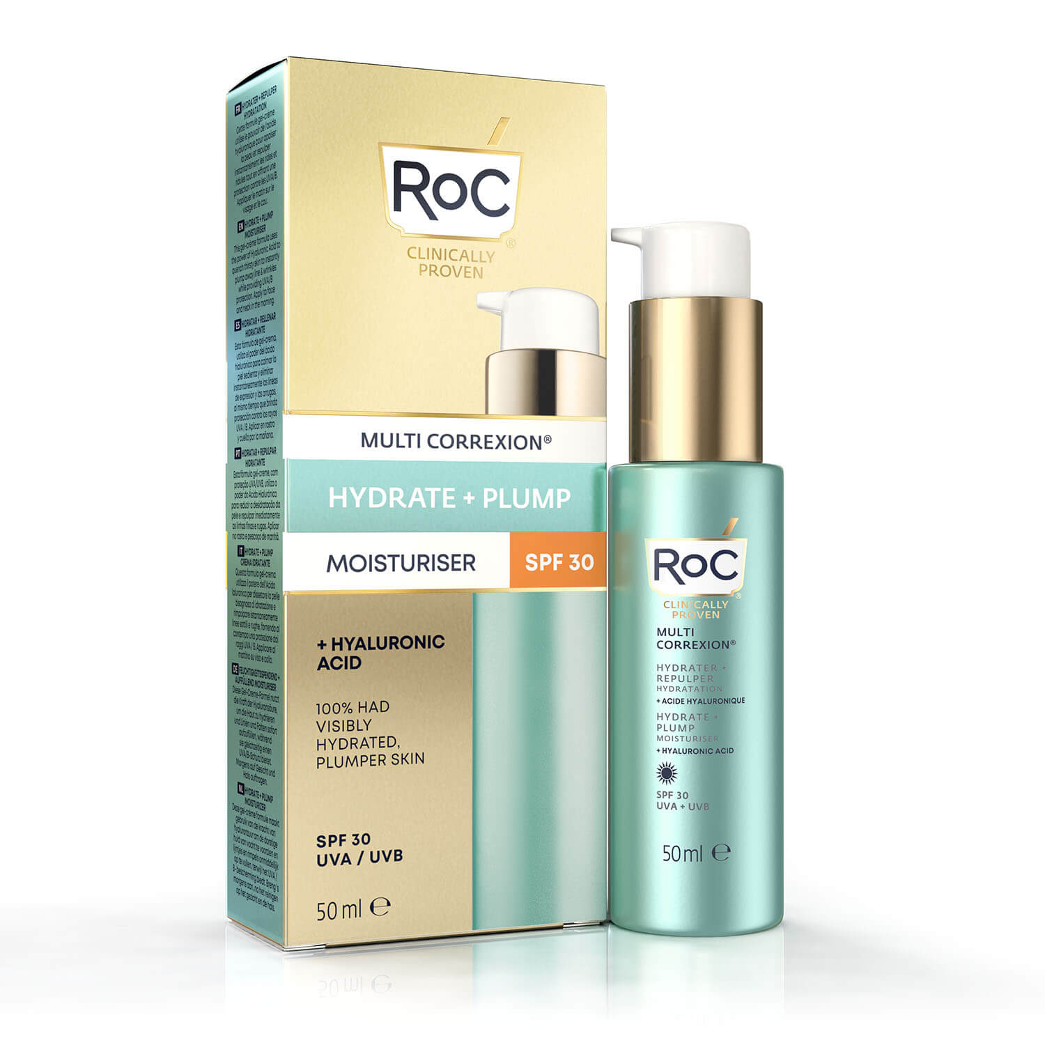 Roc Multi Correxion Hydrate & Plump Moisturizer With SPF 30 - Gel crema idratante e rimpolpante - 50 ml